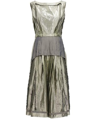 Maison Margiela Laminated Dress Dresses - Grey