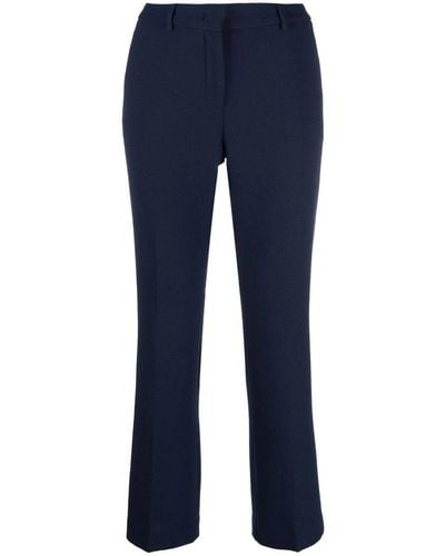 L'Autre Chose Cropped Tailored Trousers - Blue