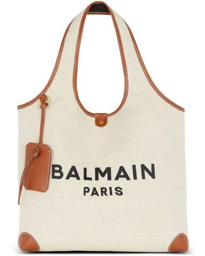 Balmain B-army Grocery Shopper Bag - Natural