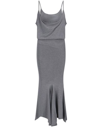 The Attico Maxi Slip Dress - Gray
