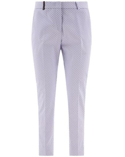 Peserico Cropped Cigarette Trousers - Grey