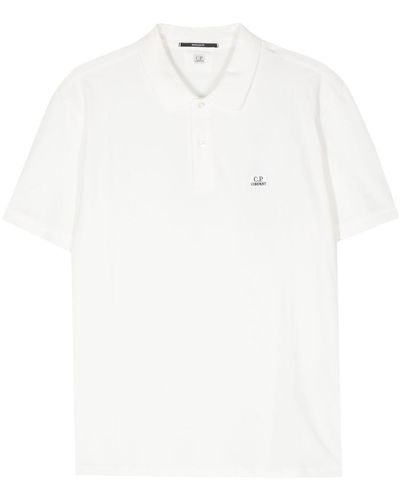 C.P. Company Stretch Piquet Regular Polo Shirt - White