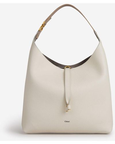 Chloé Leather Hobo Bag - White