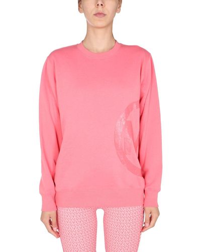 Michael Kors Crew Neck Organic Cotton Sweatshirt - Pink