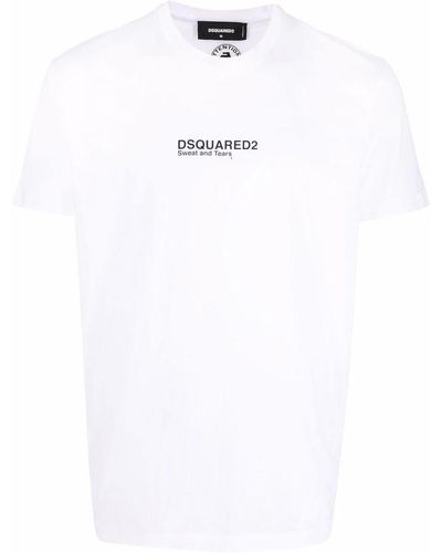 DSquared² Logo-Print Cotton T-Shirt - White