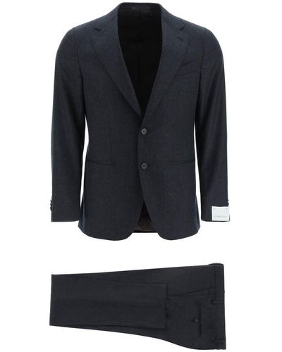 Caruso 'aida' Wool Suit - Black