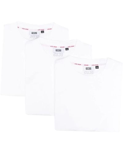 Gcds Three-Pack Cotton T-Shirt - White