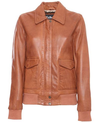 Schott Nyc Leather Jacket - Brown