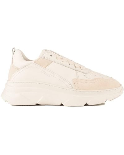 COPENHAGEN Cream Smooth Leather And Suede Sneakers - Natural