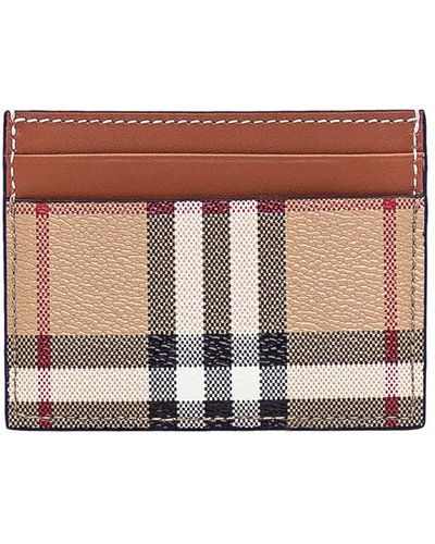 Burberry Card Holder Check - Brown