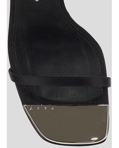 AREA X SERGIO ROSSI Feather Embellished High Heels - Black