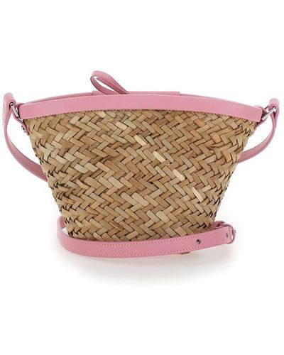 Pinko Love Summer Bucket Rafia - Pink