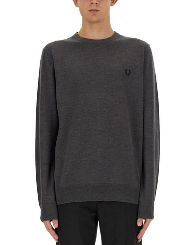 Fred Perry Jersey With Logo - Gray