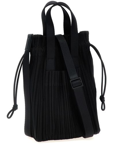 Pleats Please Issey Miyake 'Pleats Tote' Shopping Bag - Black