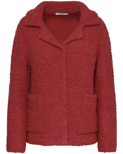 Charlott Rasp Wool Jacket - Red