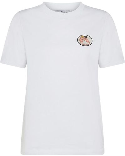 Fiorucci Cotton T-Shirt With Angels Print - White