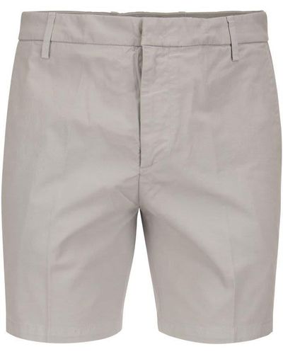Dondup Manheim - Cotton Blend Shorts - Grey