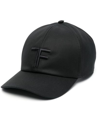 Tom Ford Canvas And Leather Baseball Cap - Black