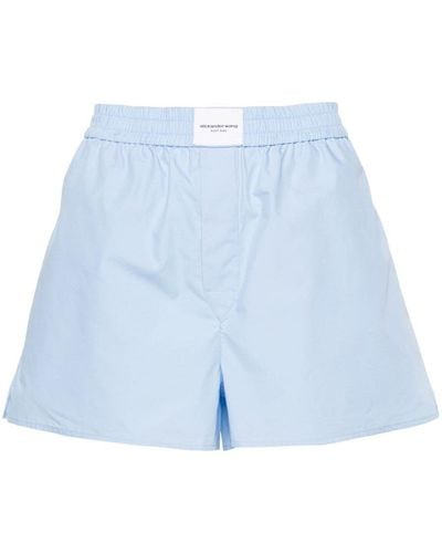 Alexander Wang Logo Patch Shorts - Blue