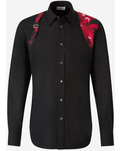 Alexander McQueen Cotton Harness Shirt - Black