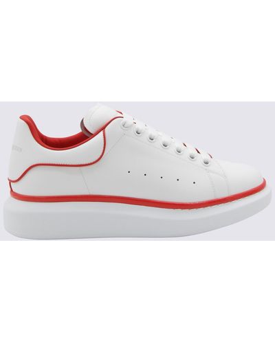 Alexander McQueen And Leather Oversized Sneakers - White