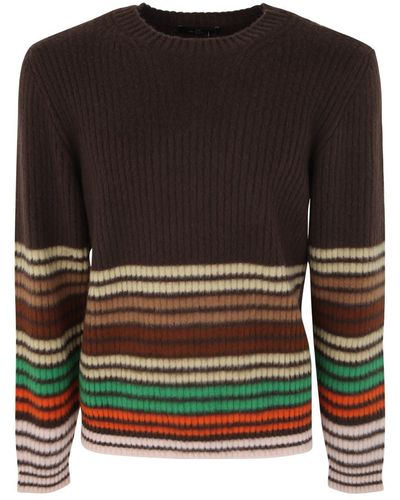 Etro Crew Neck Striped Sweater - Multicolor