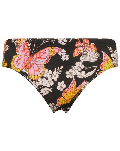 DSquared² Swim Briefs With Flower And Butterfly Print - Multicolor