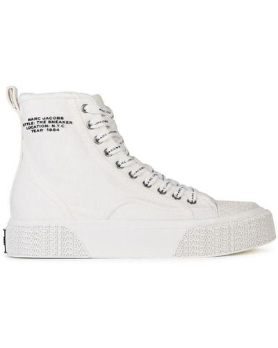 Marc Jacobs 'the High Top' White Canvas Sneakers