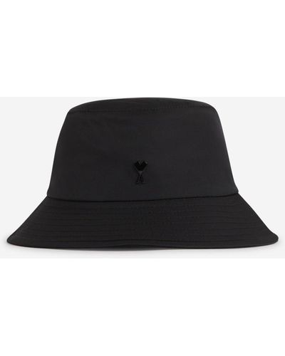Ami Paris Fisherman Hat Logo - Black