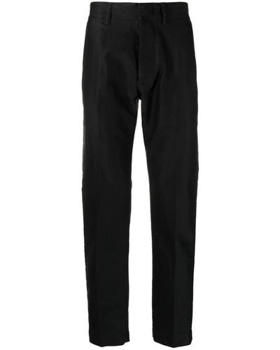Tom Ford Pressed-crease Cotton Chinos - Black