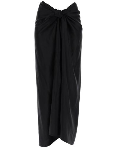 Totême Toteme "Satin Skirt With Bow Detail" - Black