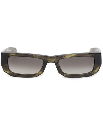 FLATLIST EYEWEAR Bricktop Olive Horn Sunglasses - Gray