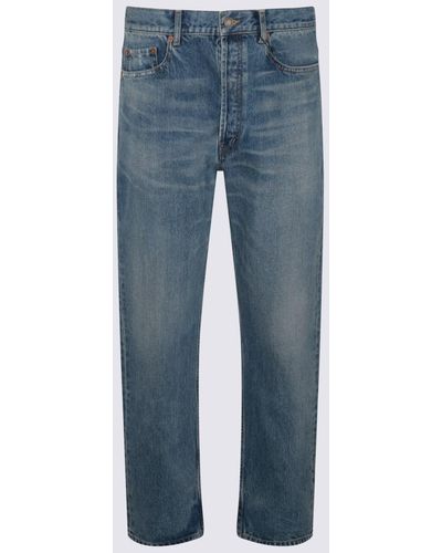 Saint Laurent Light Cotton Denim Jeans - Blue