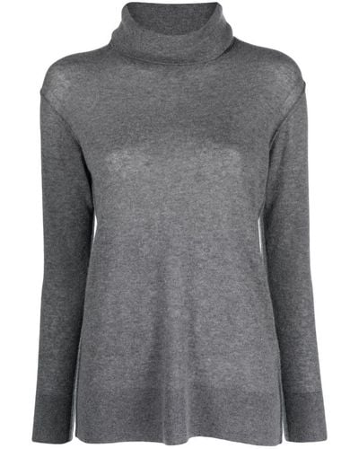 Malo Cashmere Blend Turtleneck Sweater - Grey