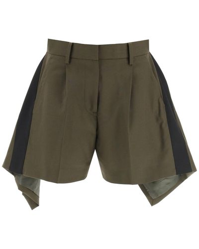Sacai Asymmetrical Shorts - Multicolour