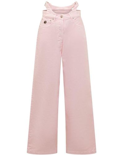 Ambush Jeans With Belt - Pink
