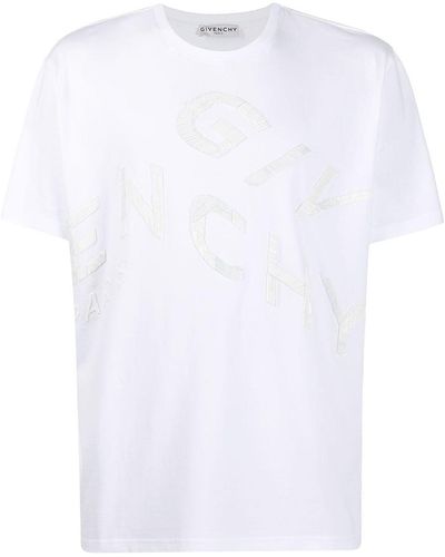 Givenchy Refracted Oversized Embroidered Logo T-shirt - White