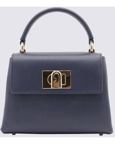 Furla Blue Leather 1927 Mini Shoulder Bag