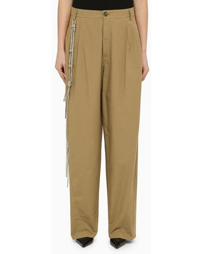 DARKPARK Phebe Wide Trousers With Chains - Natural