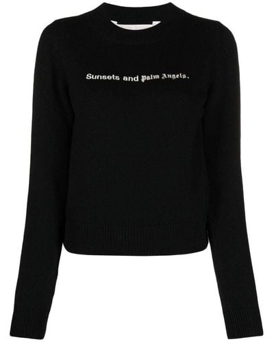 Palm angels crop sweater cheap