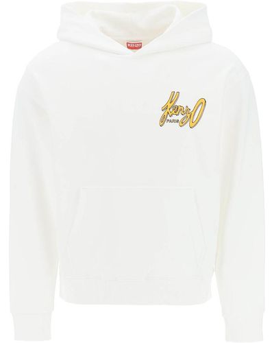KENZO Hoodie With Archive Logo - White