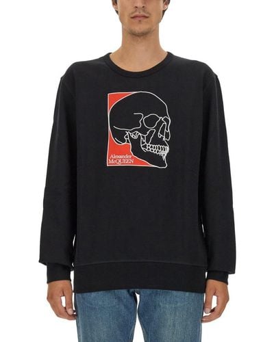 Alexander McQueen Sweatshirt With Logo - Black