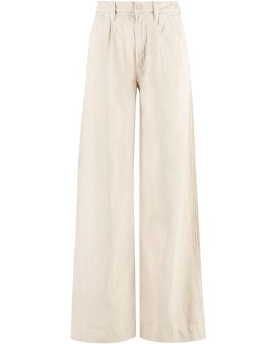 Mother Pouty Prep Heel High-rise Trousers - Natural