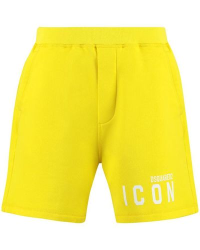 DSquared² Cotton Shorts - Yellow