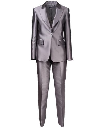 Alberta Ferretti Mikado Suit - Grey