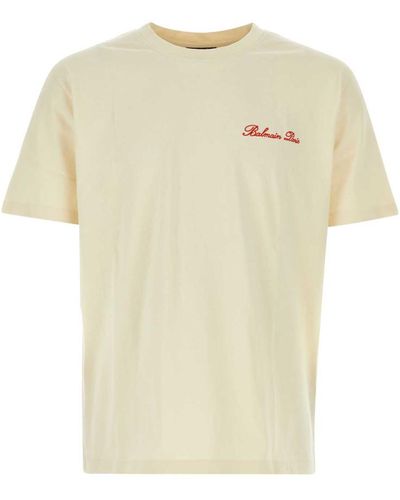 Balmain Sand Cotton T-Shirt - Multicolor