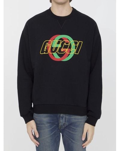 Gucci Cotton Jersey Sweatshirt With Embroidery - Black