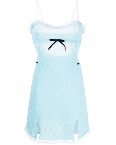 Cormio Lingerie Inspired Dress Clothing - Blue