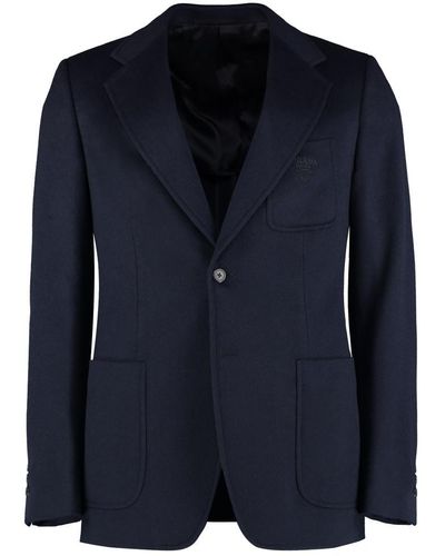 Prada Single-breasted Two-button Jacket - Blue