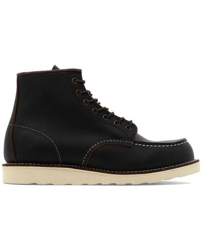 Red Wing Wing Shoes "Classic Moc" Lace-Up Boots - Black